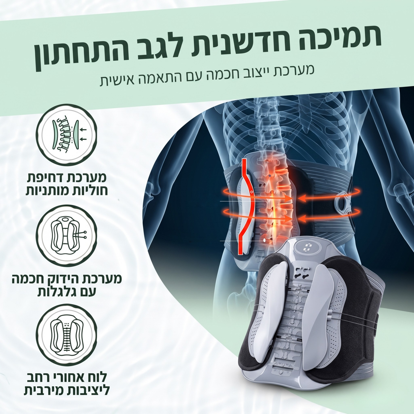 תמיכה חדשנית לגב התחתון