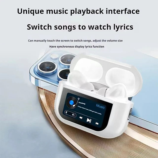 אוזניות בלוטוס חכמות עם מסך